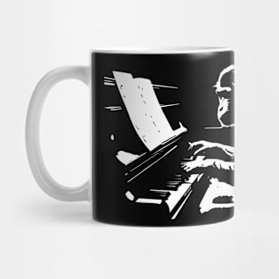 monkey playing the piano Mug